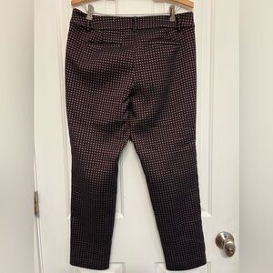 LOFT OUTLET MODERN SKINNY ANKLE BLACK & PURPLE‎ DRESS PANTS, NICE MATERIAL